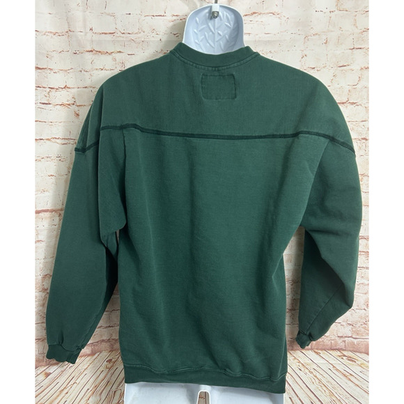 Vintage Guess Dark Green Sweatshirt Sz L Embroidered Made USA Pullover 90's - Picture 14 of 14